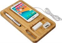 Organizer da scrivania con ricarica wireless 5 W